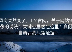 风向突然变了，17c官网，关于网站镜像的说法：关键点居然在这里？真假自辨，我只摆证据